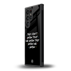they don't know that we know - friends back phone cover | glass case for samsung galaxy s23 ultra