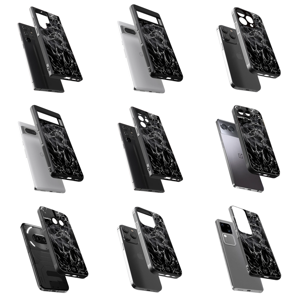 Durable Glass Back Mobile Case for iPhone, Samsung, OnePlus, Google Pixel, Redmi, Vivo, Oppo