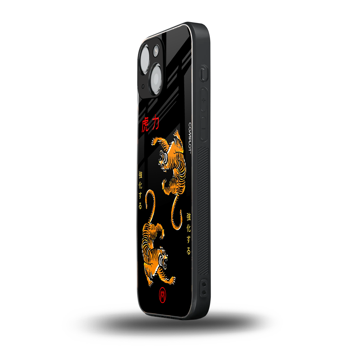 tigers black back phone cover | glass case for iphone 13 mini