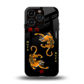 tigers black back phone cover | glass case for iphone 13 pro