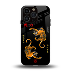 tigers black back phone cover | glass case for iphone 13 pro