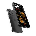 tigers black back phone cover | glass case for iphone 13 pro