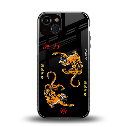 tigers black back phone cover | glass case for iphone 13