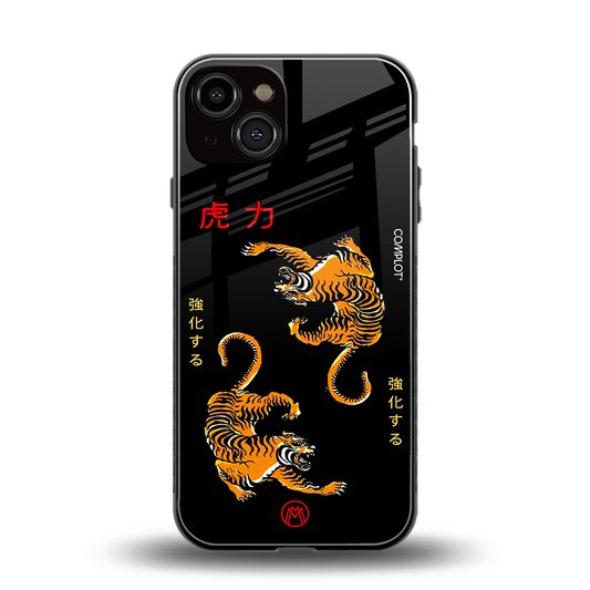 tigers black back phone cover | glass case for iphone 13