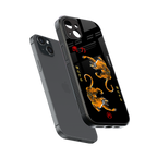 tigers black back phone cover | glass case for iphone 15 plus