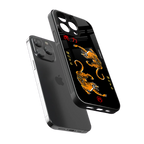 tigers black back phone cover | glass case for iphone 14 pro max