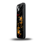 tigers black back phone cover | glass case for iphone 15