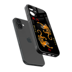 tigers black back phone cover | glass case for iphone 16 plus