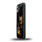 tigers black back phone cover | glass case for iphone 16 plus