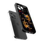 tigers black back phone cover | glass case for iphone 16 pro max