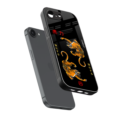tigers black back phone cover | glass case for iphone 16e