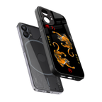 tigers black back phone cover | glass case for nothing phone 1