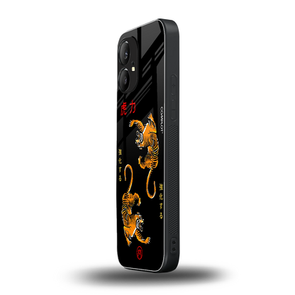 tigers black back phone cover | glass case for nothing phone 1