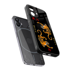 tigers black back phone cover | glass case for nothing phone 2