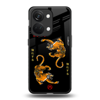 tigers black back phone cover | glass case for oneplus nord 3