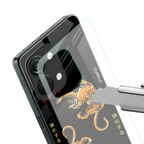 tigers black back phone cover | glass case for oneplus nord 3