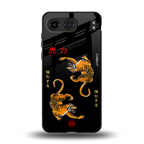 tigers black back phone cover | glass case for oneplus nord 4