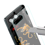 tigers black back phone cover | glass case for oneplus nord 4
