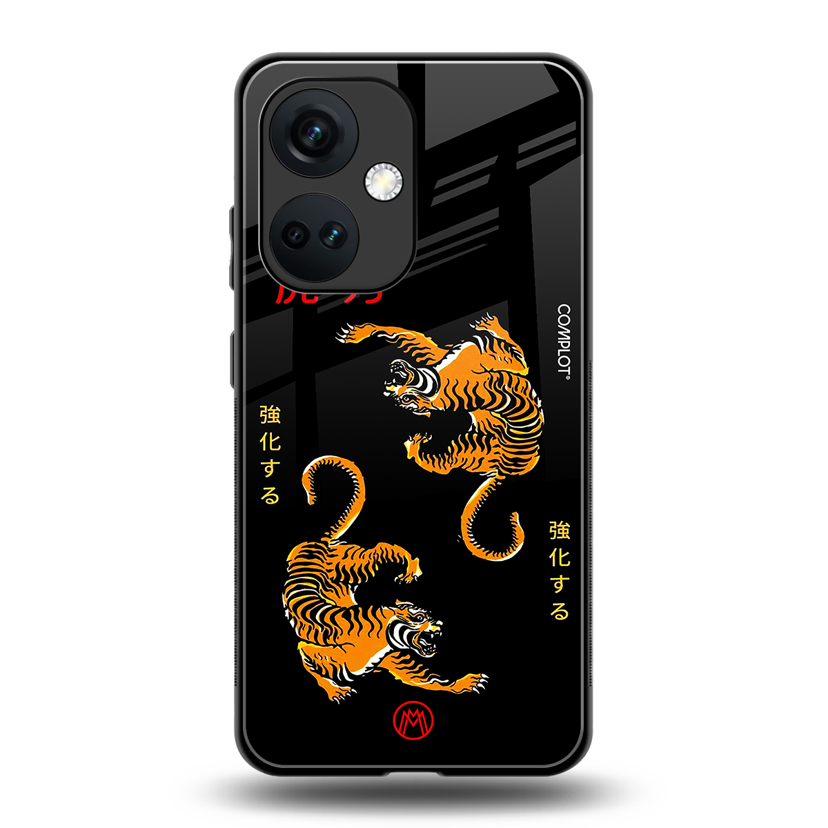 tigers black back phone cover | glass case for oneplus nord ce 3