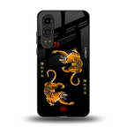 tigers black back phone cover | glass case for oneplus nord ce 4 lite