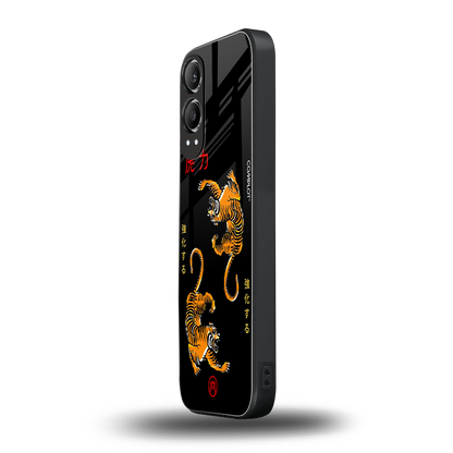 tigers black back phone cover | glass case for oneplus nord ce 4 lite