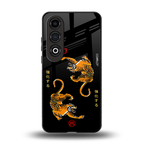 tigers black back phone cover | glass case for oneplus nord ce 4