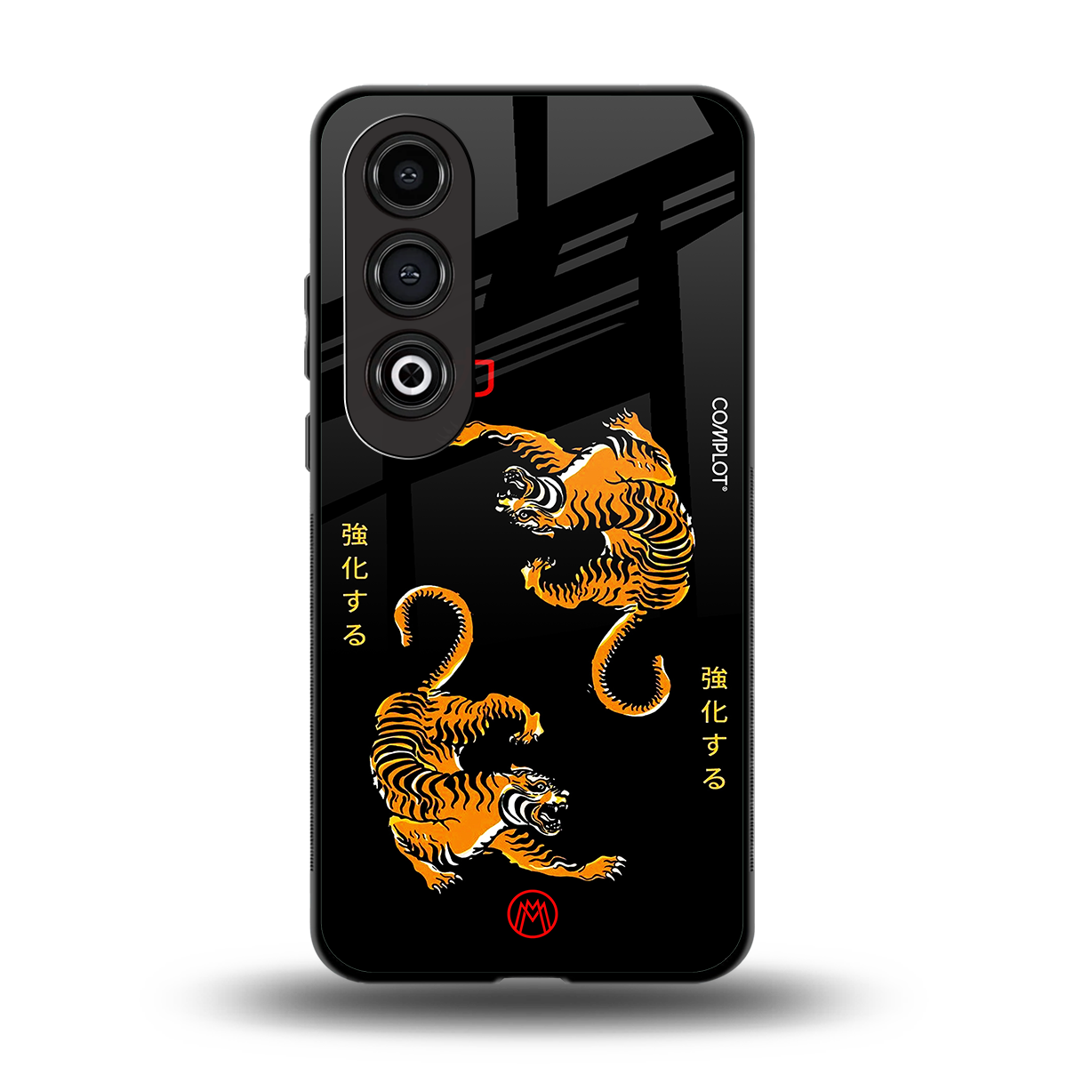 tigers black back phone cover | glass case for oneplus nord ce 4