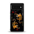 tigers black back phone cover | glass case for google pixel 6