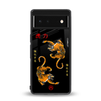 tigers black back phone cover | glass case for google pixel 6