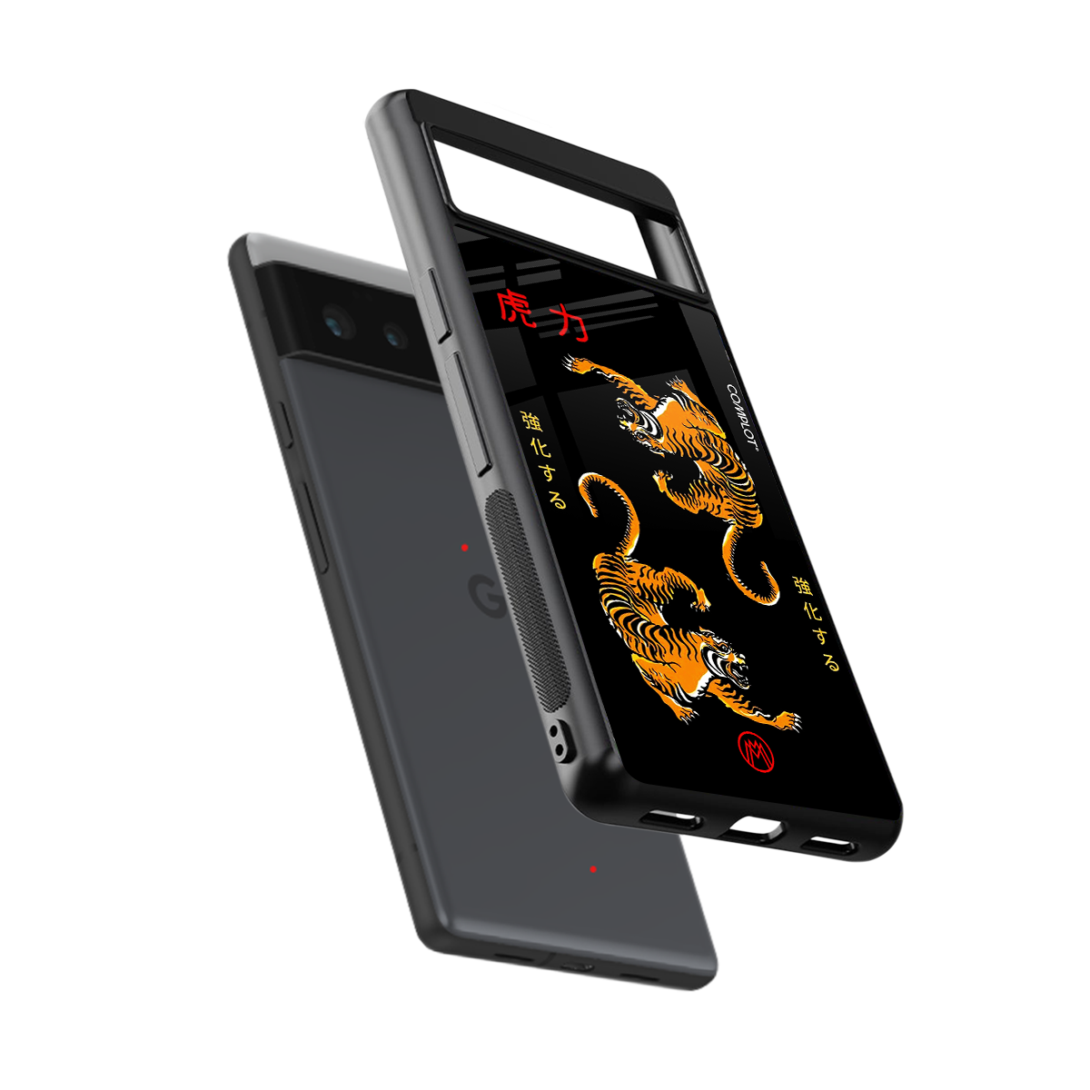 tigers black back phone cover | glass case for google pixel 6