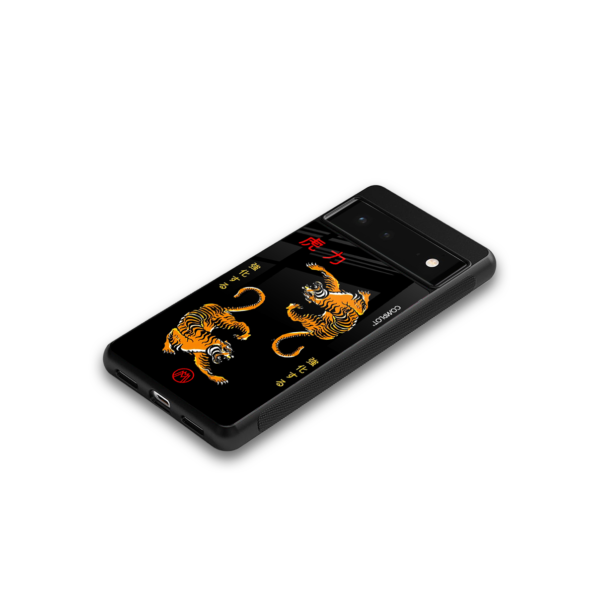 tigers black back phone cover | glass case for google pixel 6