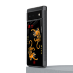 tigers black back phone cover | glass case for google pixel 6