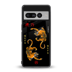 tigers black back phone cover | glass case for google pixel 7 pro