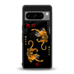 tigers black back phone cover | glass case for google pixel 8 pro