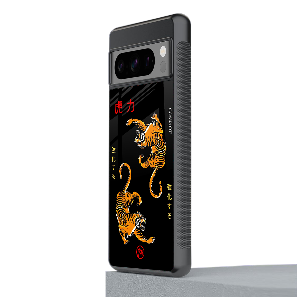 tigers black back phone cover | glass case for google pixel 8 pro