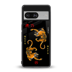 tigers black back phone cover | glass case for Google Pixel 8
