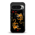 tigers black back phone cover | glass case for google pixel 9 pro