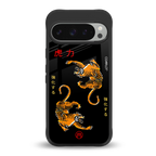 tigers black back phone cover | glass case for google pixel 9 pro