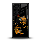 tigers black back phone cover | glass case for samsung galaxy s23 ultra