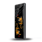 tigers black back phone cover | glass case for samsung galaxy s25 ultra