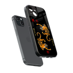 tigers black back phone cover | glass case for iphone 15