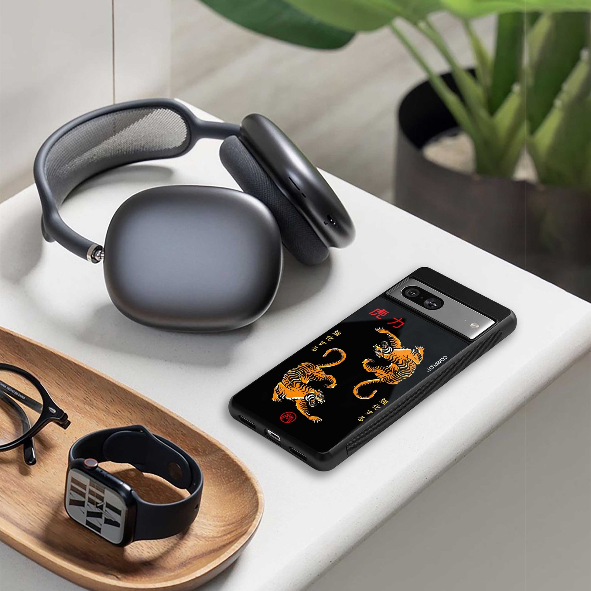 tigers black back phone cover | glass case for samsung galaxy s23 ultra