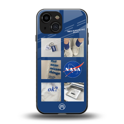 time is running out back phone cover | glass case for iphone 13 mini