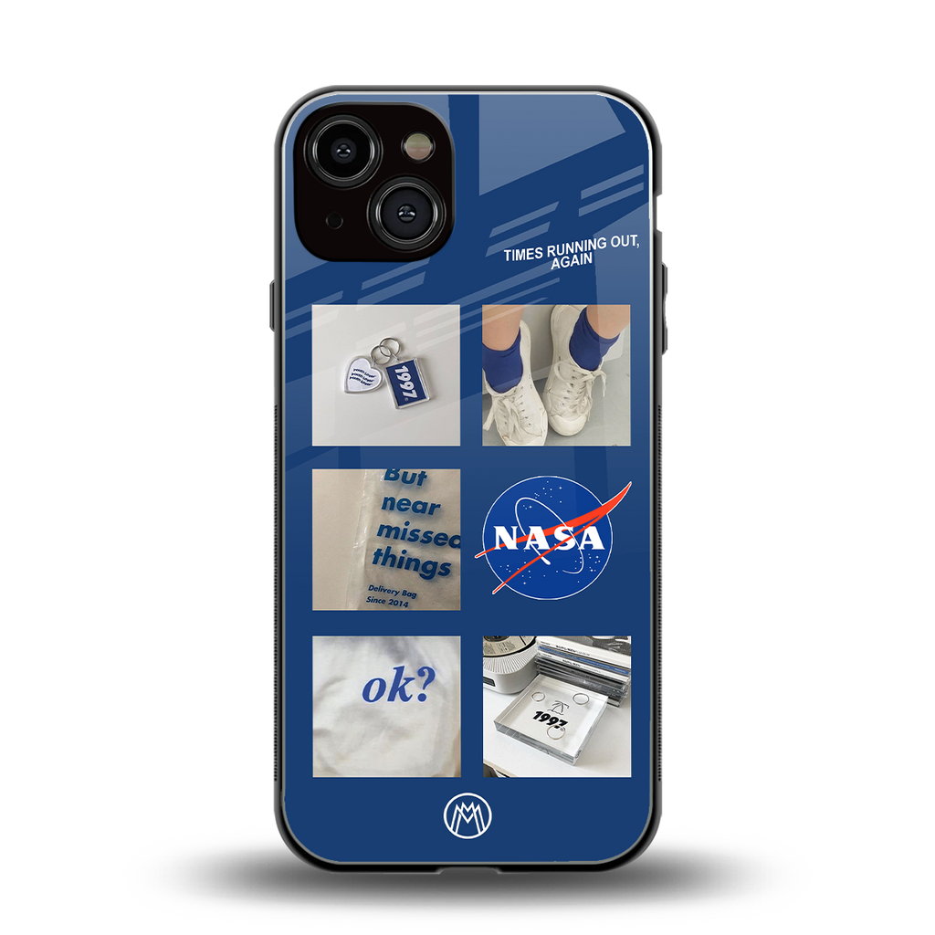 time is running out back phone cover | glass case for iphone 13