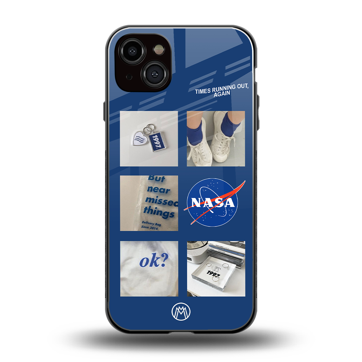 time is running out back phone cover | glass case for iphone 15 plus