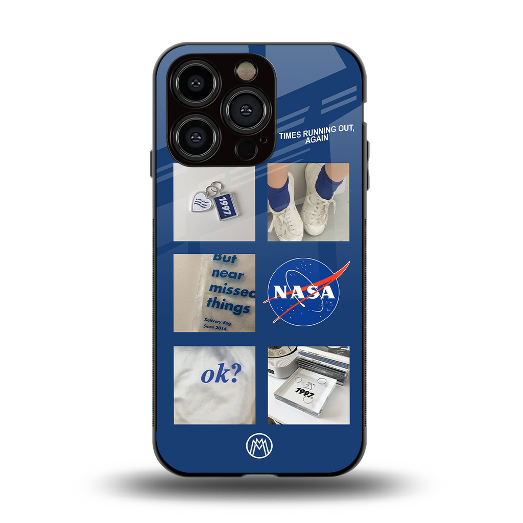 time is running out back phone cover | glass case for iphone 15 pro
