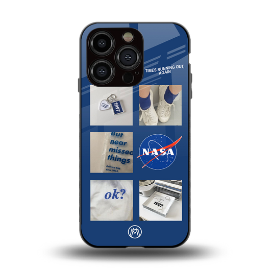 time is running out back phone cover | glass case for iphone 15 pro