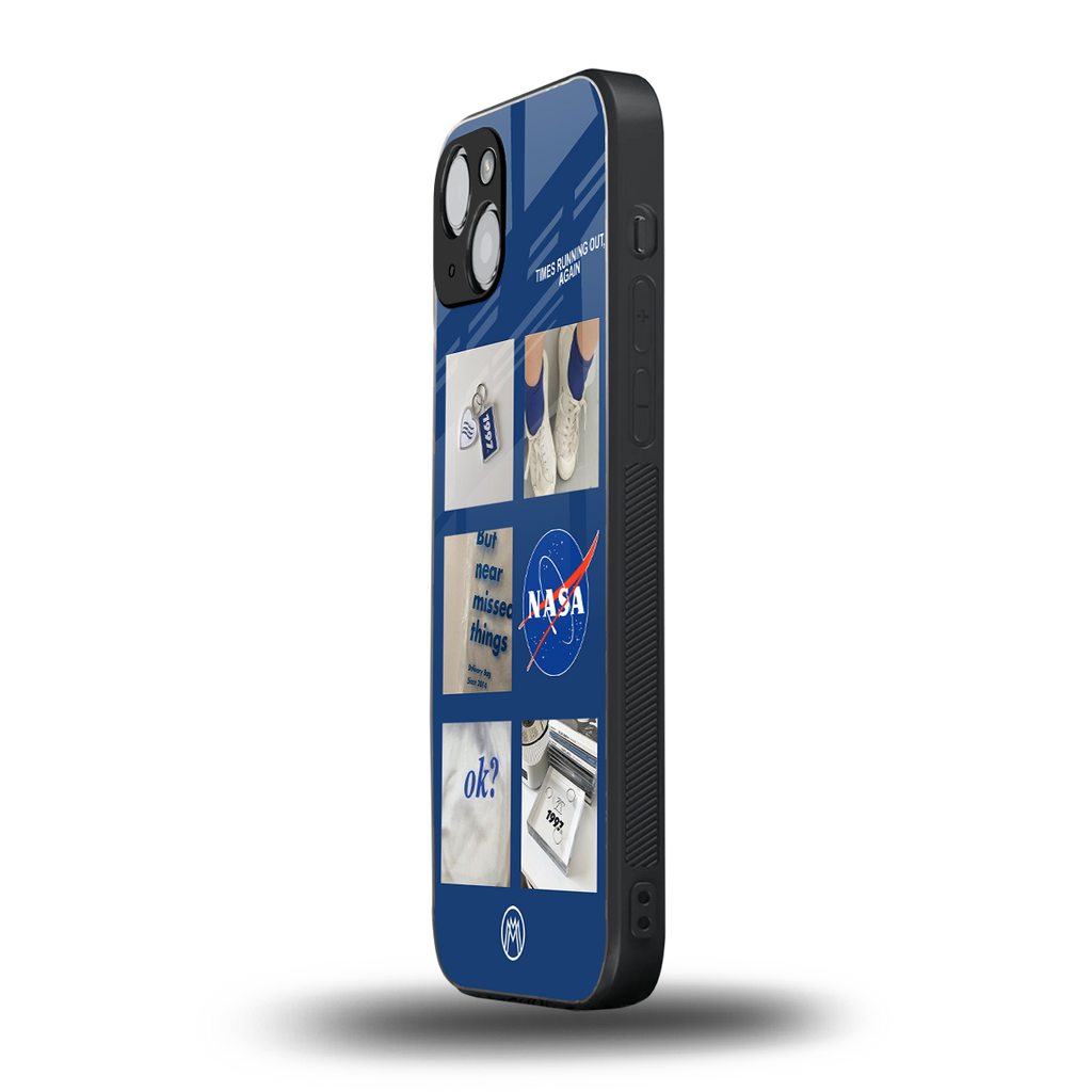 time is running out back phone cover | glass case for iphone 15