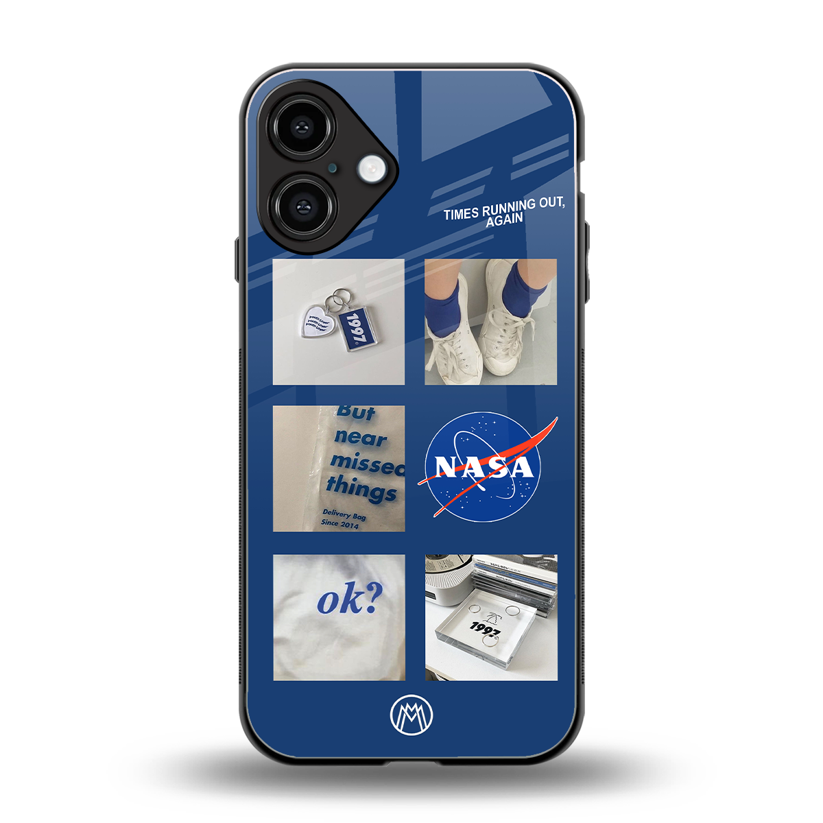 time is running out back phone cover | glass case for iphone 16 plus