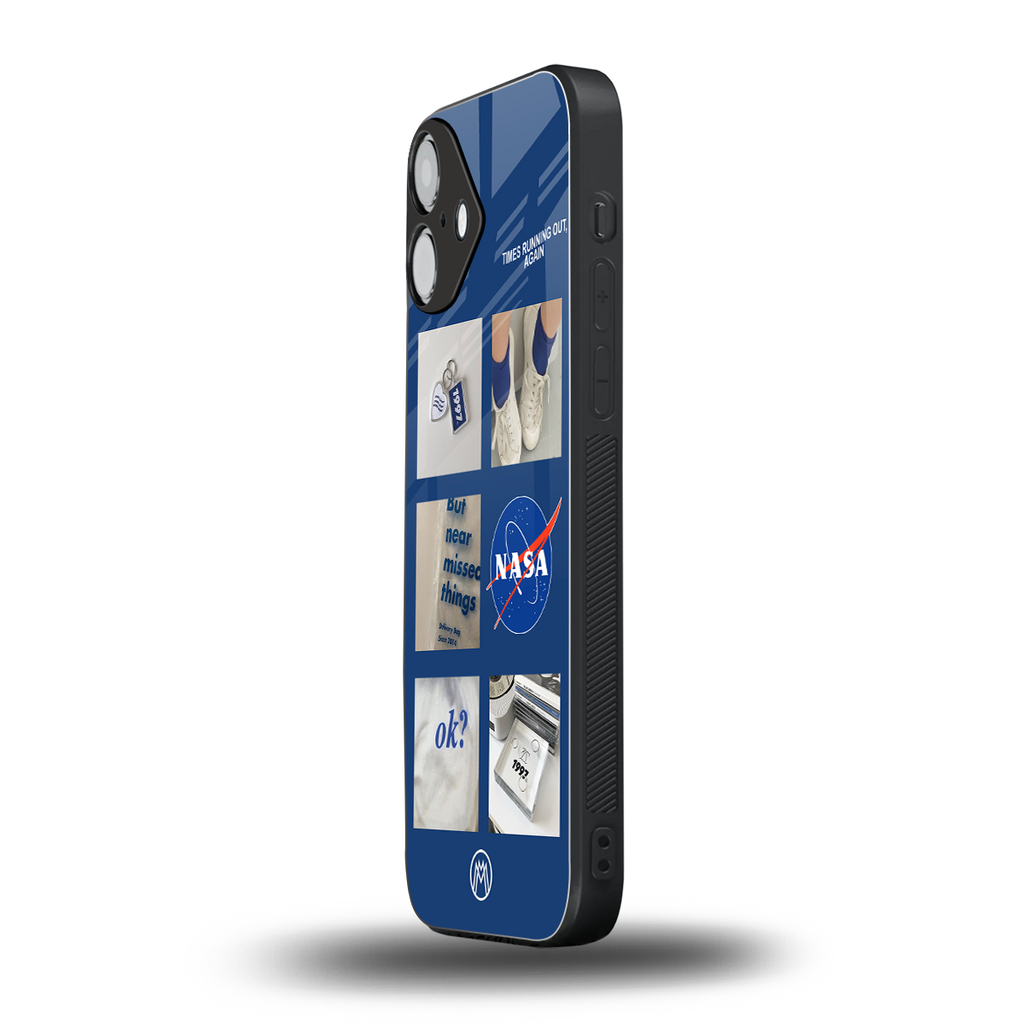 time is running out back phone cover | glass case for iphone 16 plus